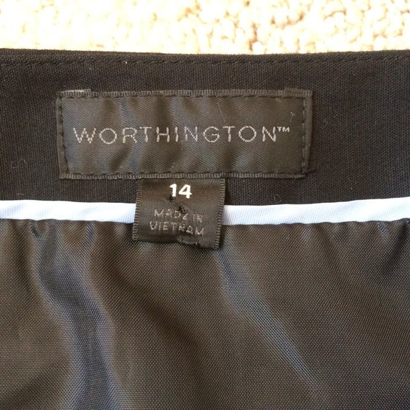 Black & White Lined Worthington Skirt Size 14 - Picture 7 of 11